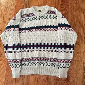 Vintage 90s Knitted Crewneck Sweater Size Large